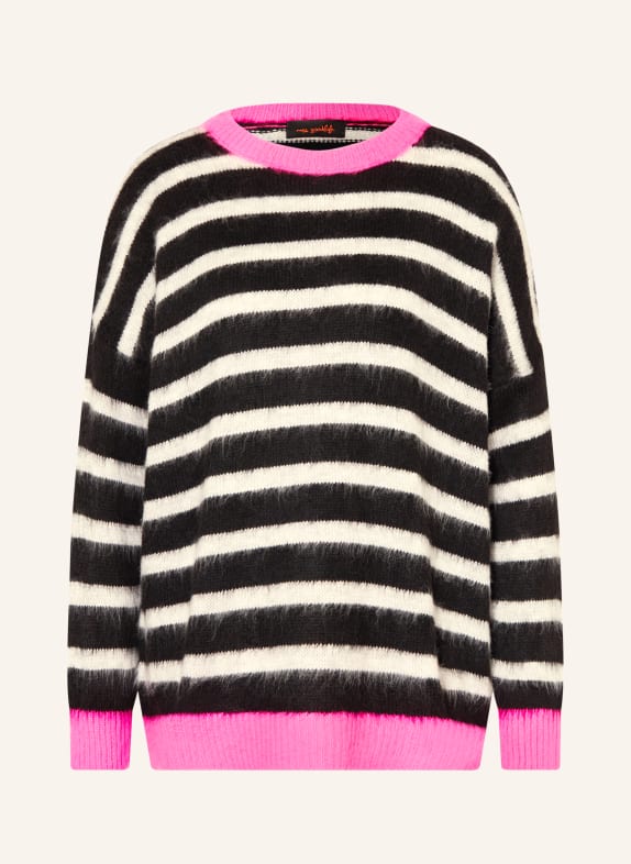 miss goodlife Sweater with alpaca LIGHT GRAY / PINK / BLACK