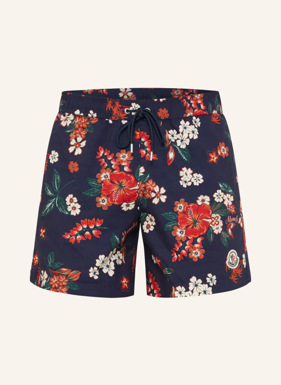 MONCLER swim shorts DARK BLUE / CREAM / RED