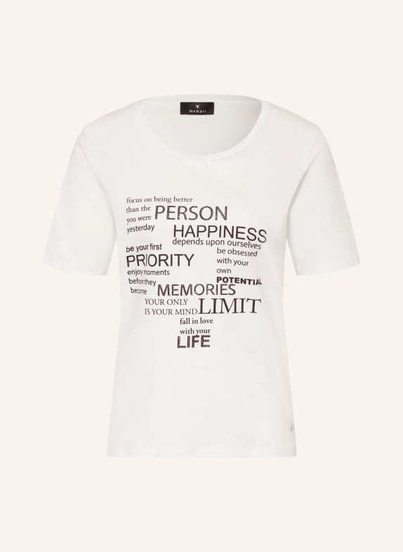 monari T-Shirt mit Schmucksteinen WEISS