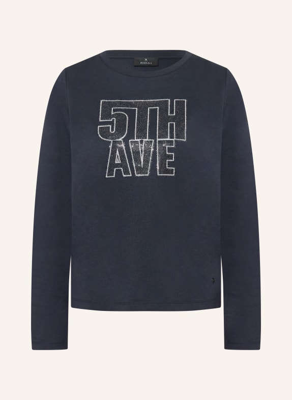 monari Longsleeve mit Schmucksteinen DUNKELBLAU
