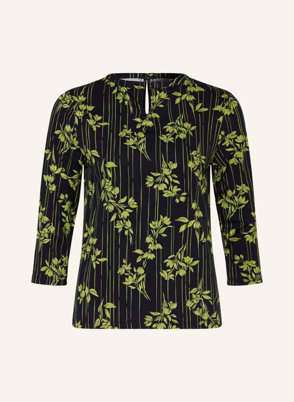 HOBBS JULIA blouse shirt with 3/4 sleeves BLACK / GREEN