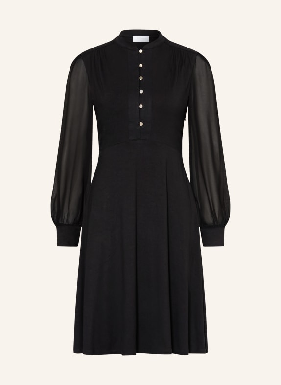 HOBBS Jerseykleid LIBERTY im Materialmix SCHWARZ