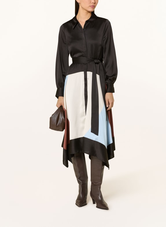 Phase Eight Hemdblusenkleid SAMALIE SCHWARZ / BRAUN / HELLBLAU