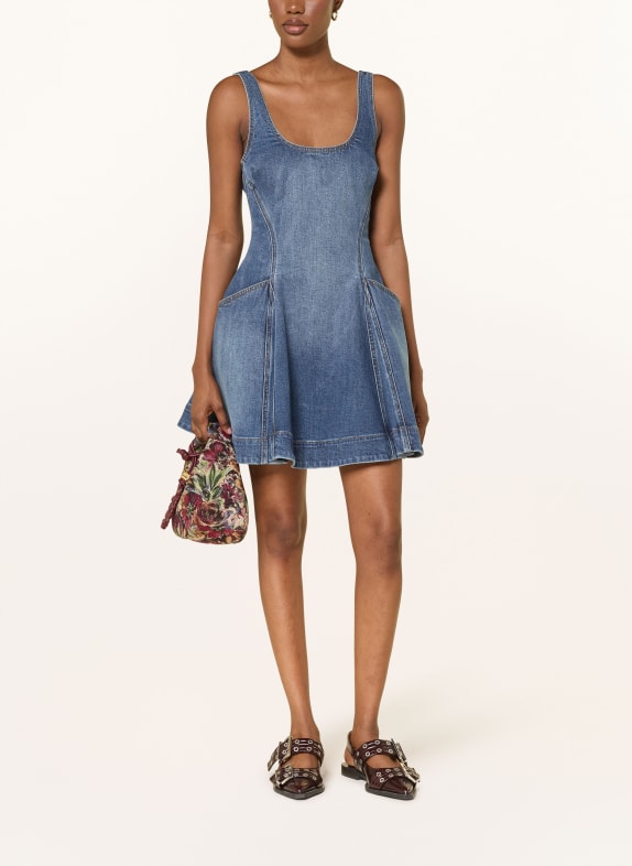 self-portrait robe en jean BLEU