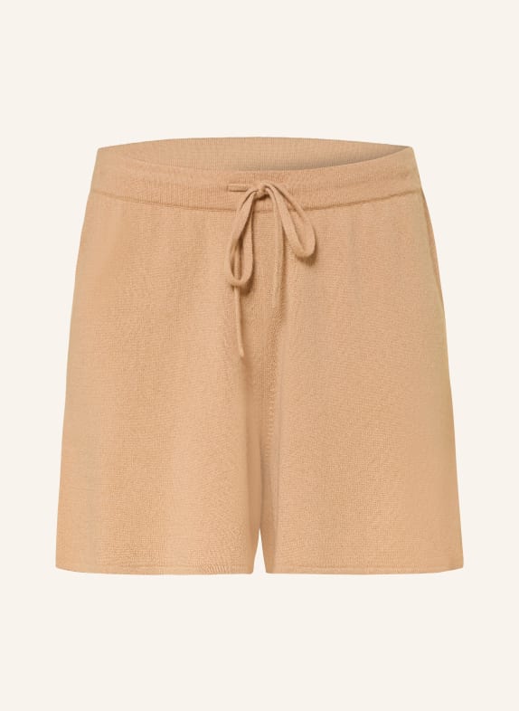 ALLUDE Knitted shorts made of cashmere CAMEL