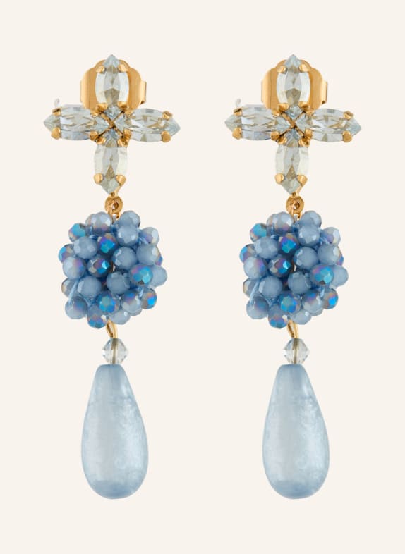 Seenberg kolczyki JASNONIEBIESKI / ZŁOTY