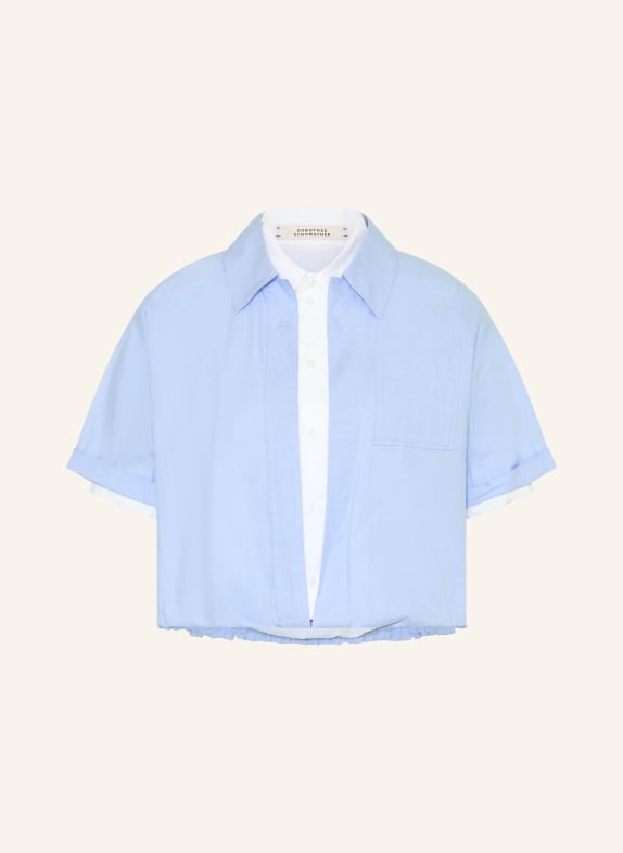 DOROTHEE SCHUMACHER Hemdbluse POWERFUL EASE HELLBLAU / WEISS