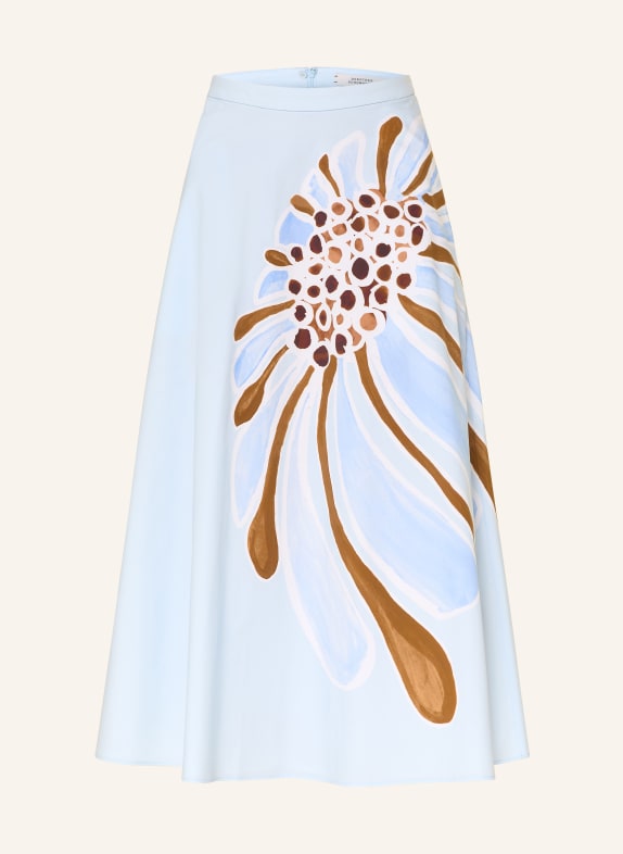 DOROTHEE SCHUMACHER Sukně FLORAL POWER TMAVĚ MODRÁ / HNĚDÁ / BÍLÁ