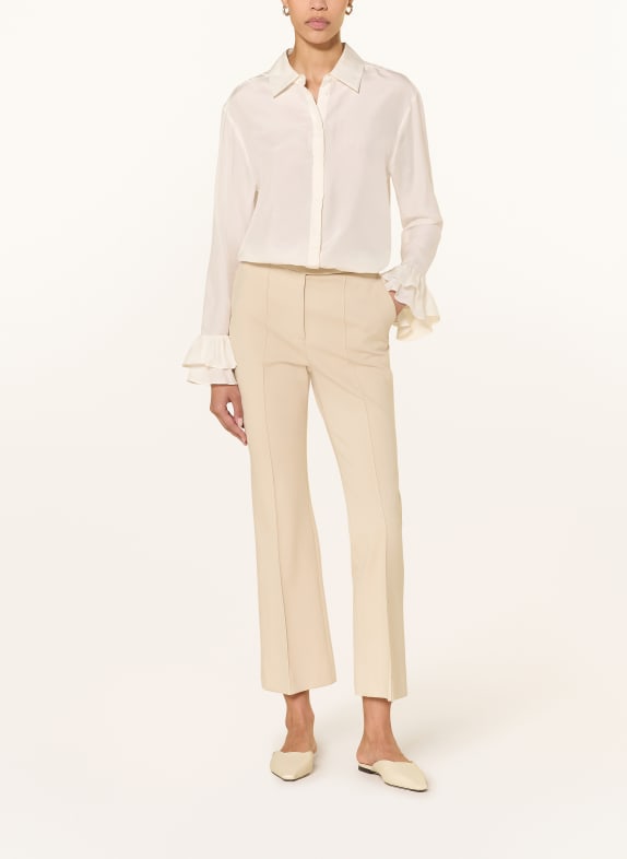DOROTHEE SCHUMACHER Skjortebluse PLAYFUL VOLUMES i silke med flæser ECRU