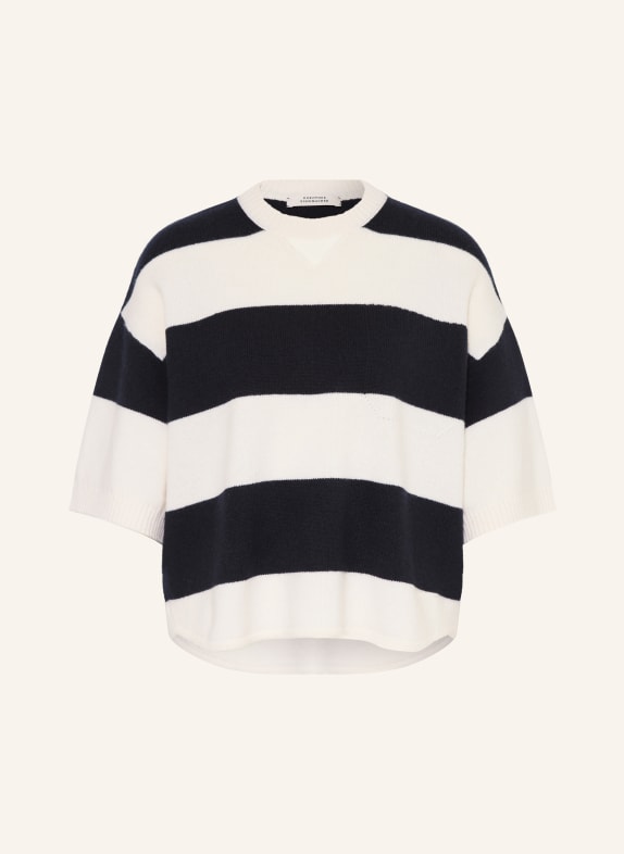 DOROTHEE SCHUMACHER MODERN STATEMENTS sweater with 3/4 sleeves DARK BLUE / CREAM