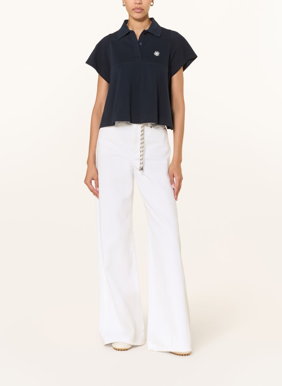 DOROTHEE SCHUMACHER Picqué-Poloshirt SPORTY ROMANCE DUNKELBLAU / WEISS