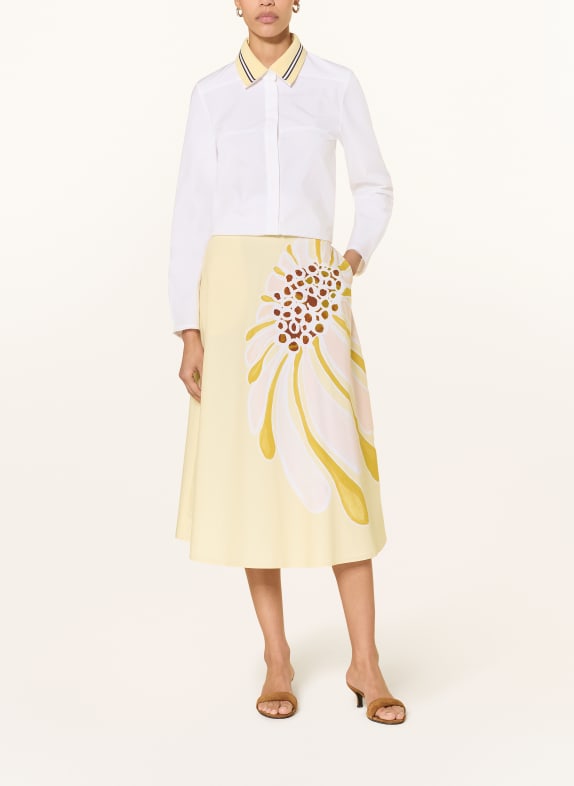 DOROTHEE SCHUMACHER Bluză POPLIN POWER ALB / MARO / GALBEN