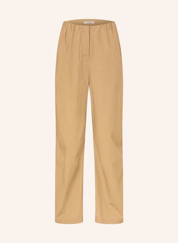 DOROTHEE SCHUMACHER Kalhoty POPLIN POWER SVĚTLE HNĚDÁ