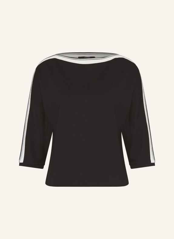 someday Shirt KELVA mit 3/4-Arm SCHWARZ / WEISS