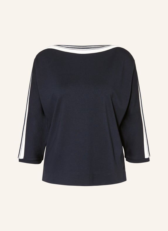 someday Shirt KELVA mit 3/4-Arm DUNKELBLAU / WEISS