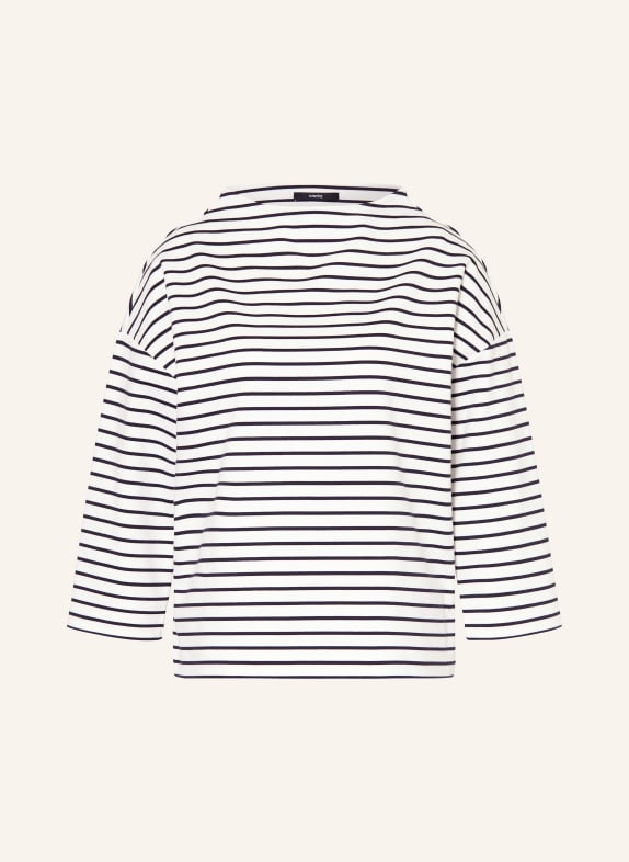 someday KALEO shirt with 3/4 sleeves WHITE / DARK BLUE