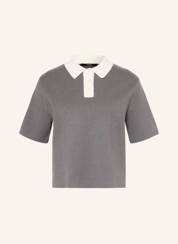 someday Pletené polo tričko TIPOLO ŠEDÁ / BÍLÁ