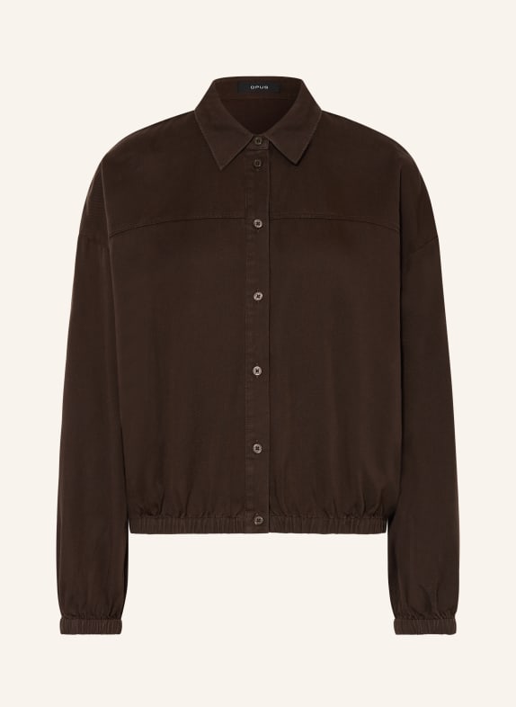 OPUS Převlečná bunda FYNAMO TMAVĚ HNĚDÁ