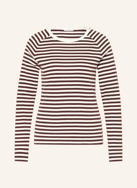 OPUS Dlouhé rukávy SORKA BÍLÁ / TMAVĚ HNĚDÁ