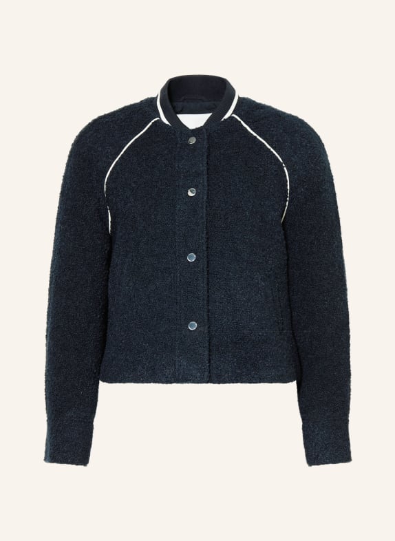 OPUS Boucléová bunda HIRONA TMAVĚ MODRÁ