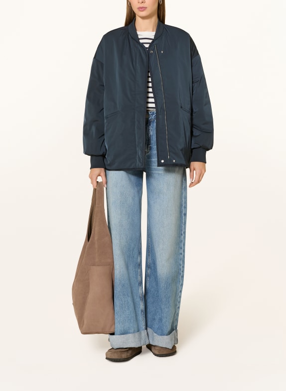 OPUS Prošívaná bunda HELLSY TMAVĚ MODRÁ