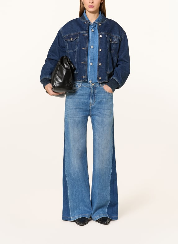 OPUS PANTS Wide Leg Jeans MARI MEADOW 70300 dark powder blue