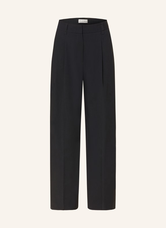 OPUS PANTS Kalhoty MOIRA BLOOM TMAVĚ MODRÁ