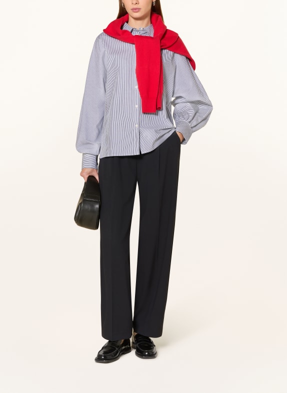 OPUS PANTS Broek MOIRA BLOOM DONKERBLAUW