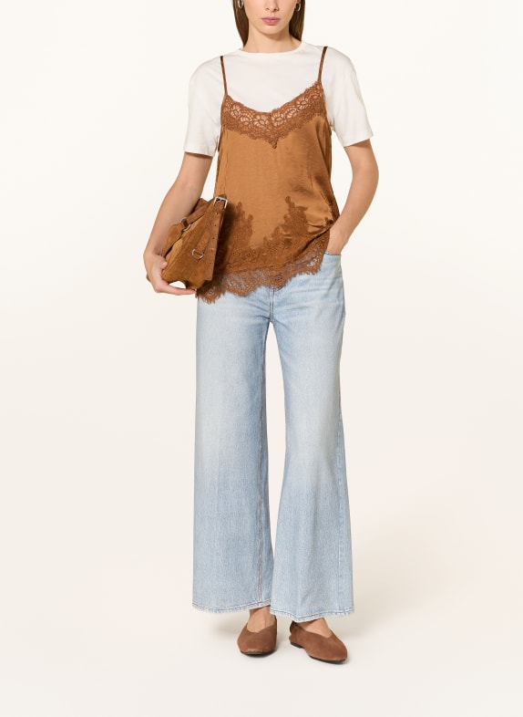 OPUS PANTS Wide Leg Jeans CALINA 70307 light stone blue
