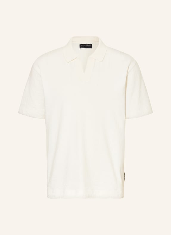 Marc O'Polo Strick-Poloshirt Relaxed Fit ECRU