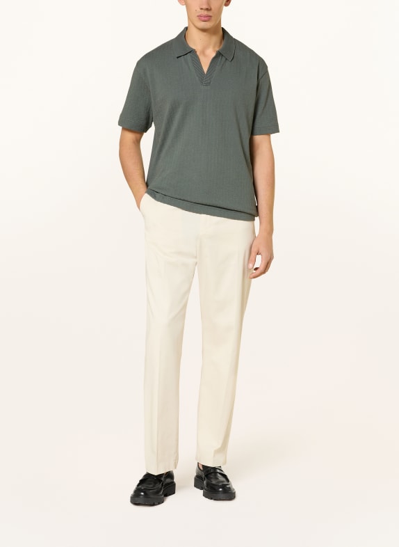 Marc O'Polo Strick-Poloshirt Relaxed Fit PETROL