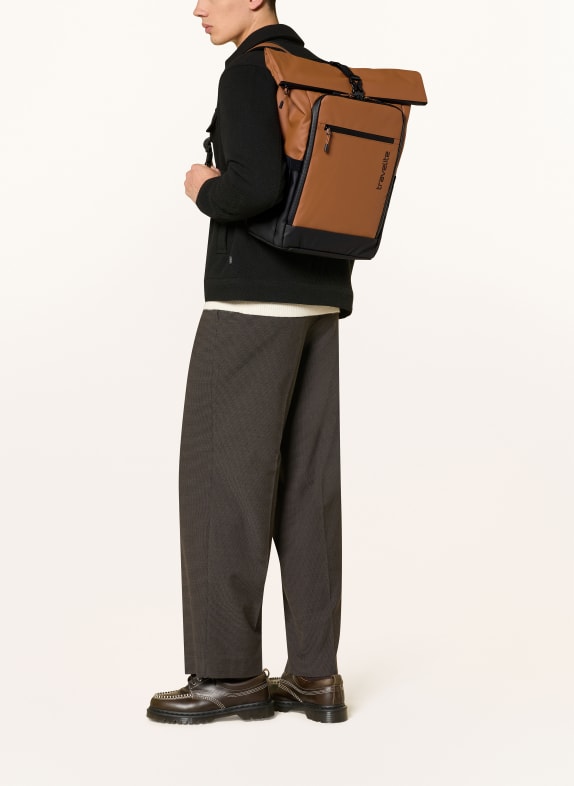 travelite Rugzak BRIIZE ROLL UP 24 l met laptopvak BRUIN