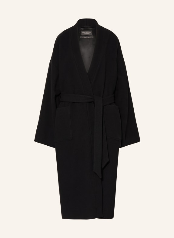 BALENCIAGA Wollmantel SCHWARZ