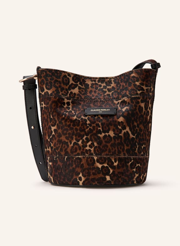 CLAUDIE PIERLOT Umhängetasche DUNKELBRAUN / BEIGE / SCHWARZ