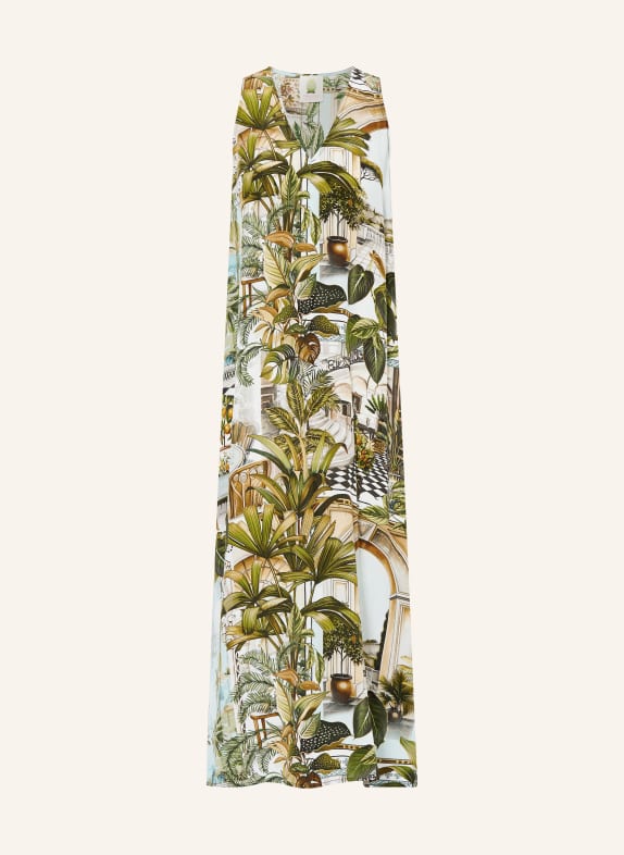 Princess GOES HOLLYWOOD jedwabna sukienka ZIELONY / JASNOBRĄZOWY / JASNONIEBIESKI