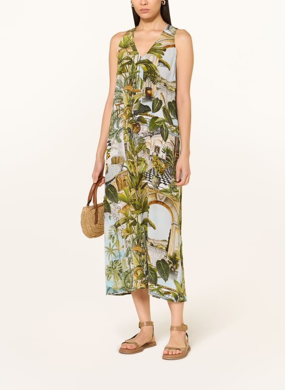 Princess GOES HOLLYWOOD Seidenkleid GRÜN / HELLBRAUN / HELLBLAU