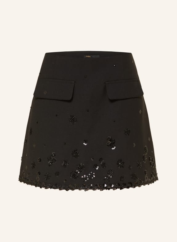 maje Spódniczka z cekinami CZARNY