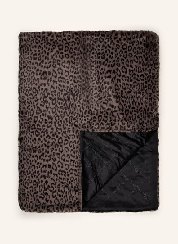 JOOP! Kunstfell-Plaid J!LEONESSE DUNKELGRAU / SCHWARZ