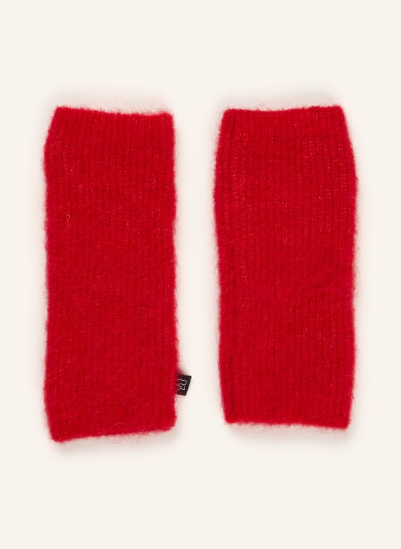 ba&sh Manžety SHIVA z alpaky ČERVENÁ