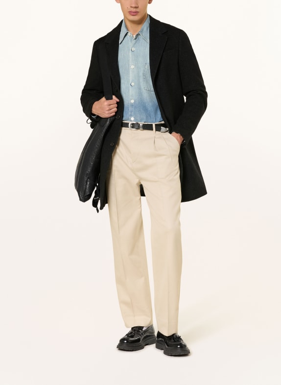 ALLSAINTS CASPIAN wool coat BLACK