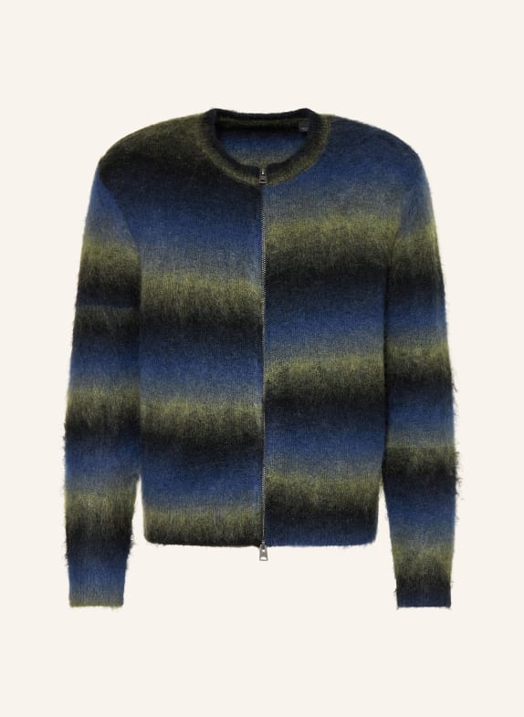 ALLSAINTS Strickjacke HALLEY SCHWARZ / GRÜN / DUNKELBLAU