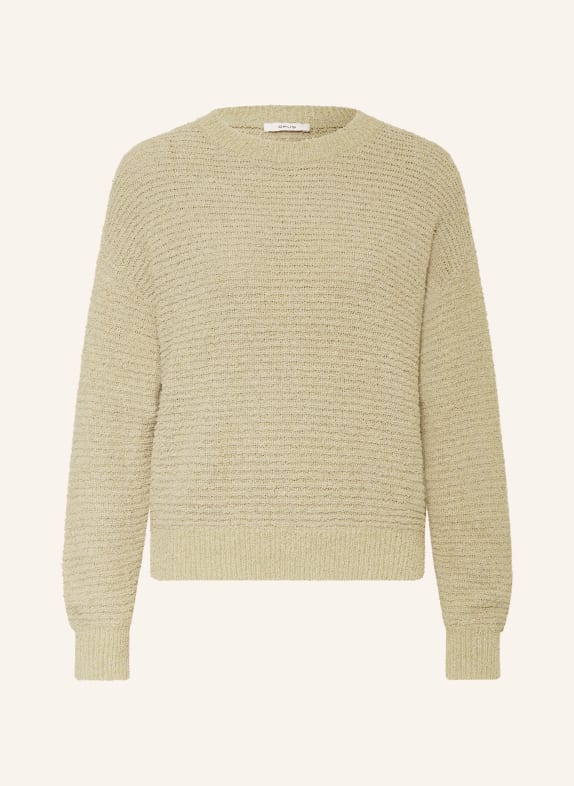 OPUS Bouclé-Pullover PIPERI HELLGRÜN