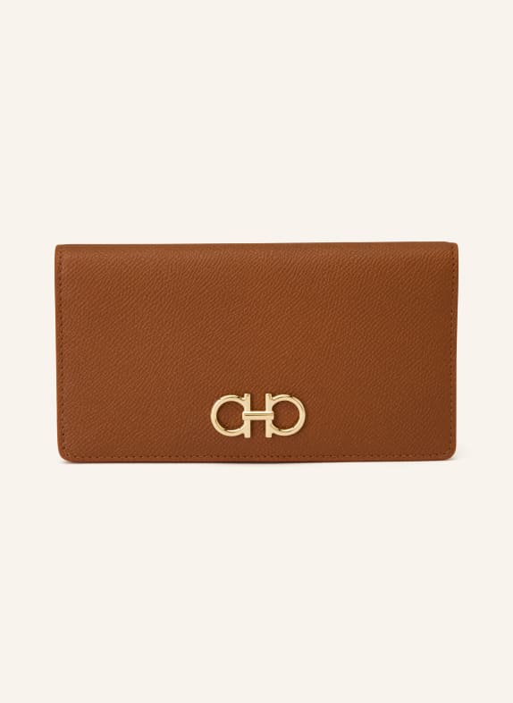 FERRAGAMO Geldbörse BRAUN
