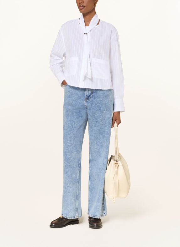 CLAUDIE PIERLOT Bluse mit abnehmbarer Schluppe WEISS