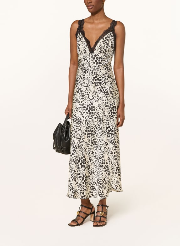 CLAUDIE PIERLOT sukienka JASNOŻÓŁTY / CZARNY