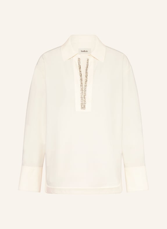 ba&sh Blusenshirt mit Schmucksteinen ECRU