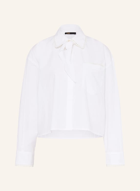 maje bluzka z kołnierzykiem BIAŁY