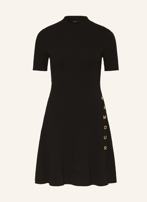 maje Strickkleid SCHWARZ / GOLD