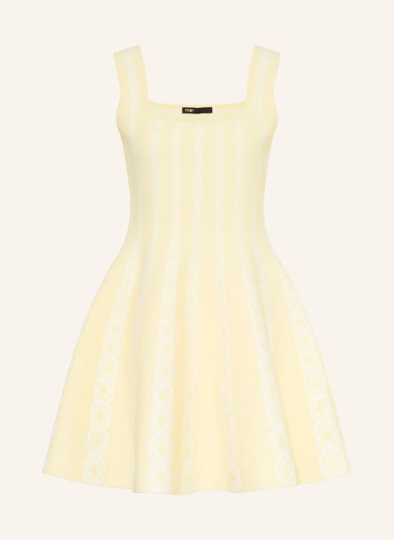 maje Kleid HELLGELB / WEISS