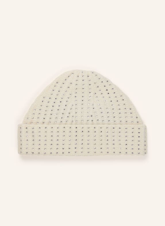 maje Mütze mit Schmucksteinen ECRU